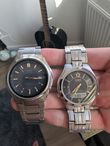 Two casio quartz watches - casio, black