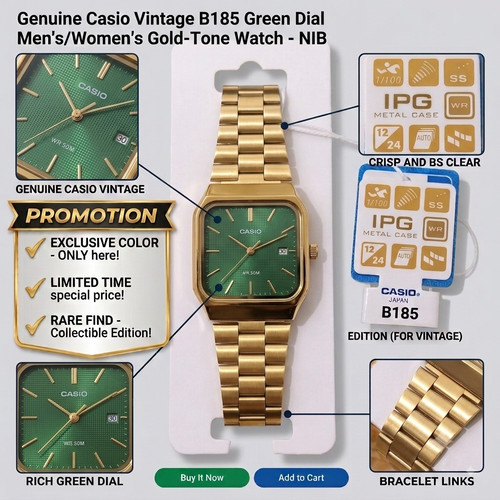 Casio vintage b185 stainless - casio,
