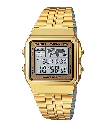 Casio vintage world time - casio, gold